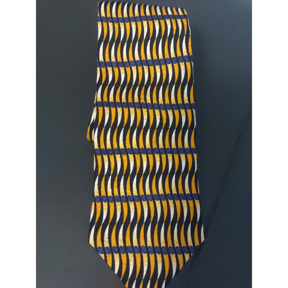 Munsingwear Corporate Gear Yellow‎ Orange Purple Bold Abstract Silk 56" Tie